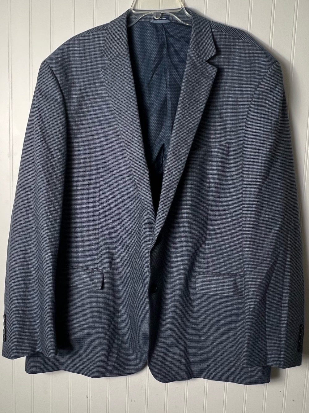 Crown & Ivy Sport Coat Blazer Jacket Blue Black 52L